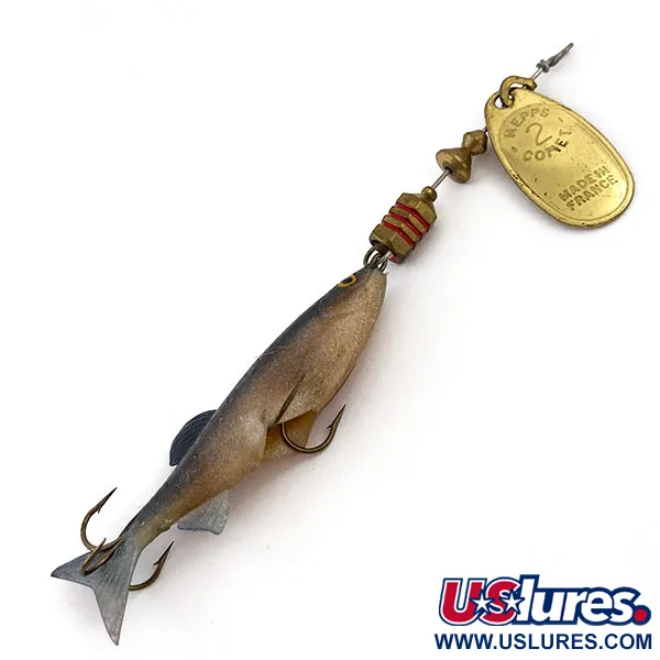 Vintage   Mepps Comet Mino 2, 3/16oz Gold spinning lure #15597