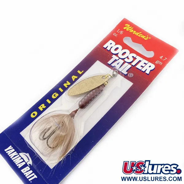  Yakima Bait Worden’s Original Rooster Tail, 3/16oz Brown spinning lure #17229
