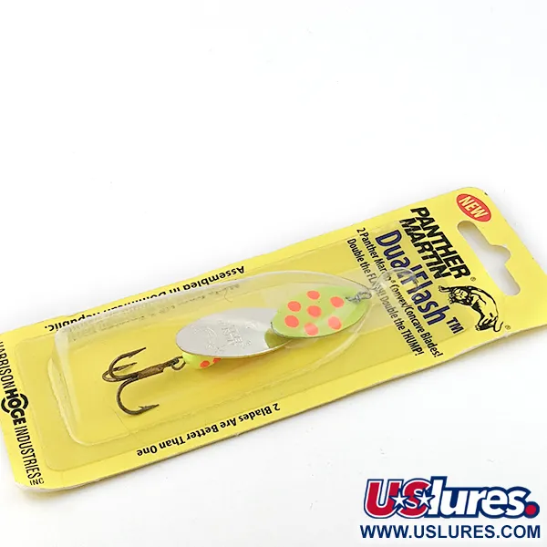   Panther Martin Dual Flash, 1/3oz Silver / Chartreuse spinning lure #15753