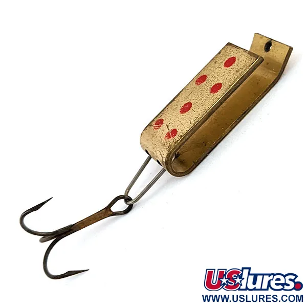 Vintage   Jake's Lures Lil Jake, 1/3oz Gold fishing spoon #15954