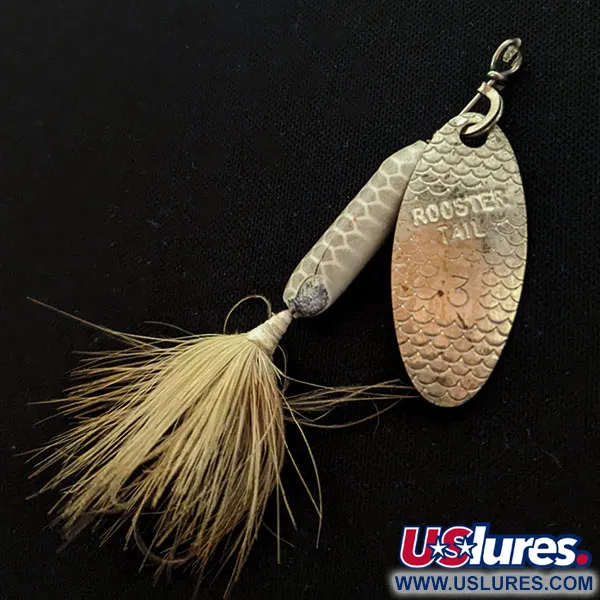 Vintage  Yakima Bait Worden’s Original Rooster Tail 3, 3/16oz Silver spinning lure #15976