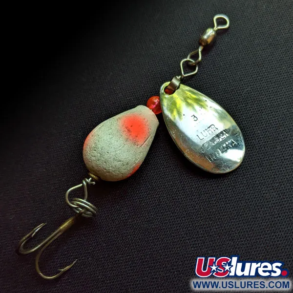 Vintage   Luhr Jensen Cherry Bobber, 3/32oz Nickel spinning lure #15982