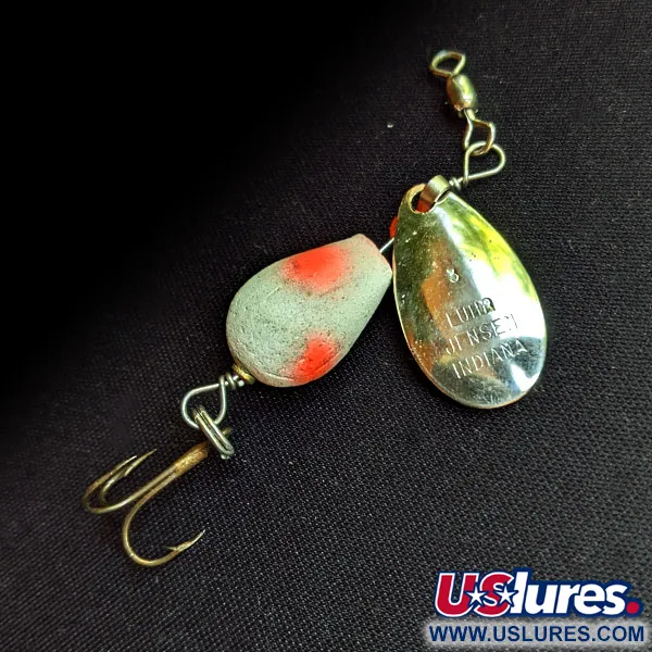 Vintage   Luhr Jensen Cherry Bobber, 3/32oz Nickel spinning lure #15982