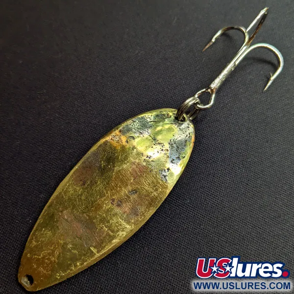 Vintage  Seneca Little Cleo (Hula Girl), 3/4oz Brass fishing spoon #15986