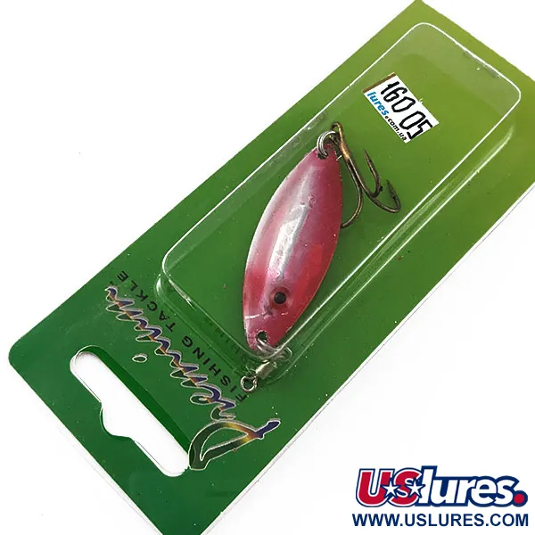   Wahoo Key Largo Swim'n Fin Jig Lure with Rattle, 2/5oz Red fishing spoon #16005