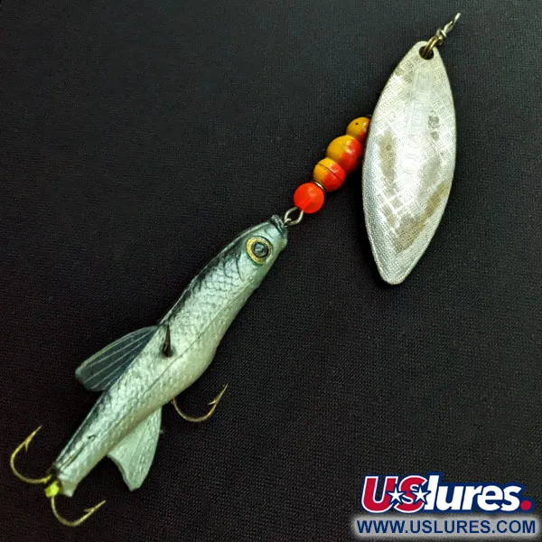 Vintage   Mepps Aglia Long 3 Mino, 1/2oz Silver spinning lure #16030