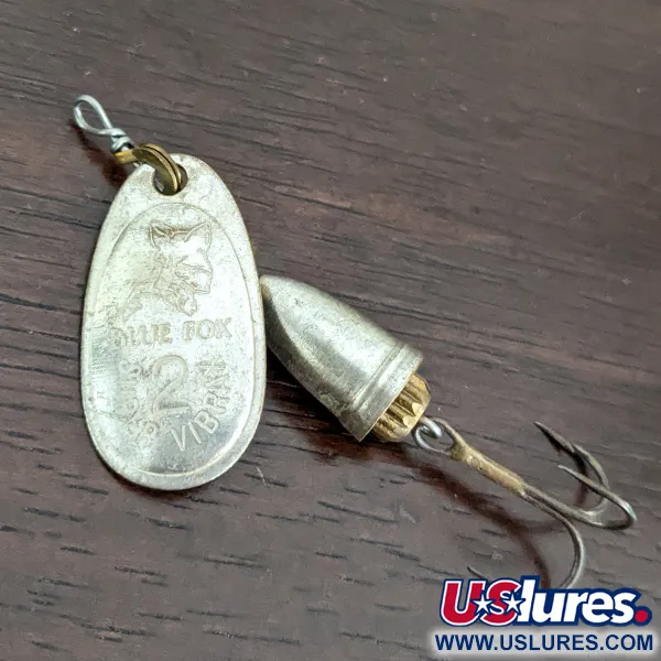 Vintage   Blue Fox Super Vibrax 2, 3/16oz Silver spinning lure #16144