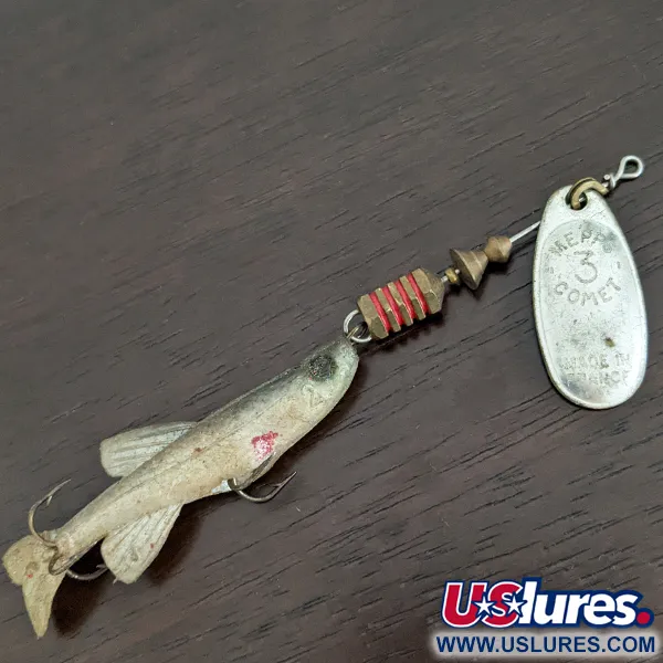 Vintage   Mepps Comet 3 Mino, 1/3oz Silver spinning lure #16169