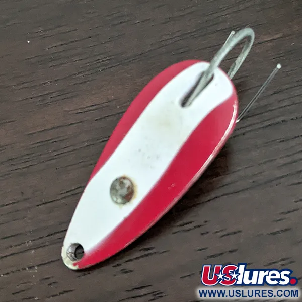 Vintage  Eppinger Weedless Dardevle Midget, 3/16oz White / Red / Nickel fishing spoon #16171