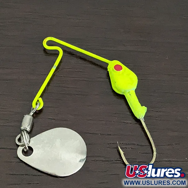 Vintage   Worth Spinner Bait, 3/32oz Nickel / Chartreuse fishing #16205