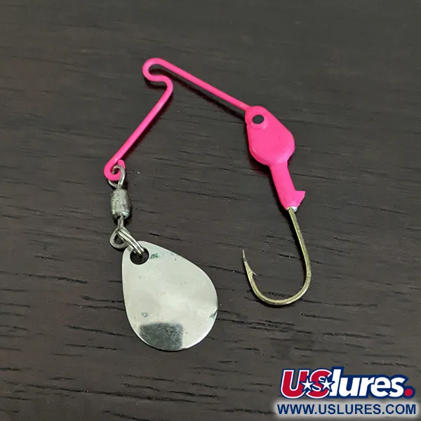 Vintage   Worth Spinner Bait, 3/32oz Nickel / Pink fishing #16206