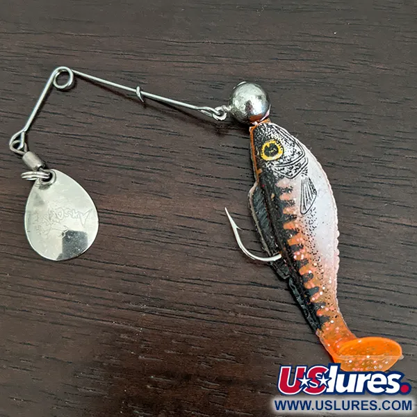 Vintage  Renosky Lures ​Renosky Super Shad, 1/4oz Tiger spinning lure #16235