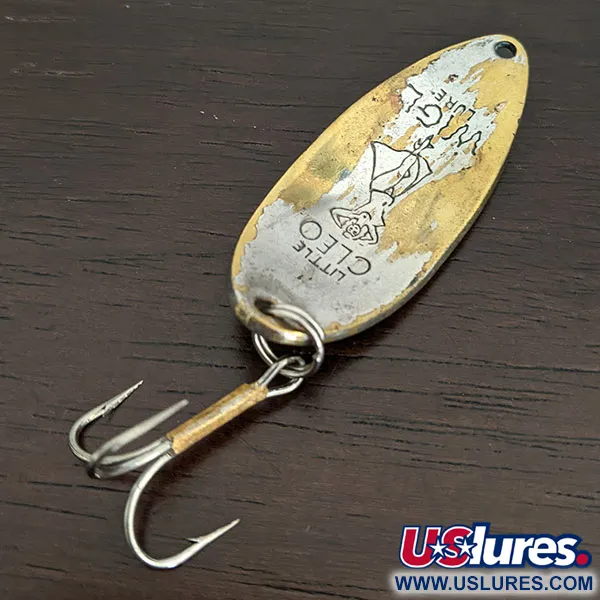 Vintage  Seneca Little Cleo (Hula Girl), 2/3oz Gold fishing spoon #17559