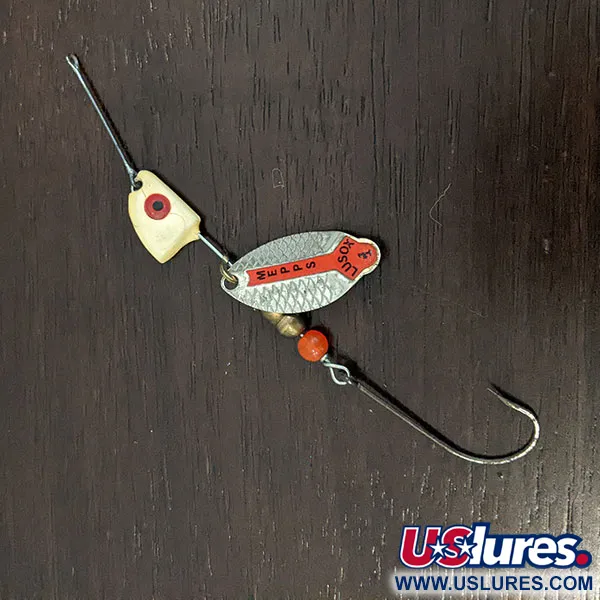 Vintage   Mepps Lusox 1, 1/3oz Silver spinning lure #16456