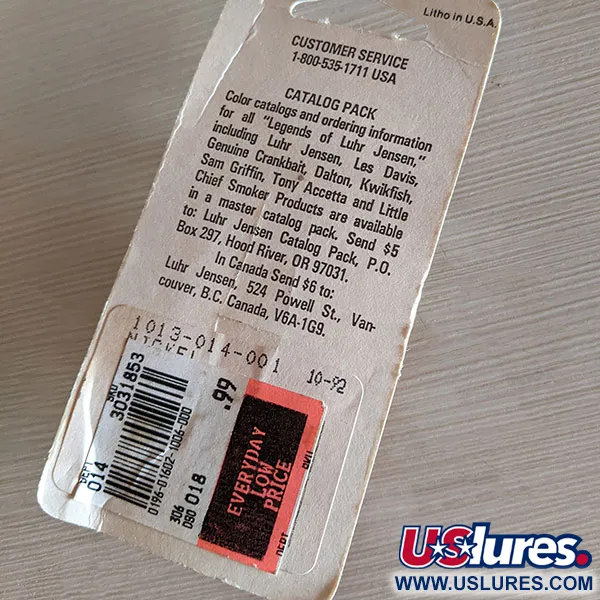  Luhr Jensen Lil' Kroc (Krocodile Stubby), 1/4oz Nickel fishing spoon #16494