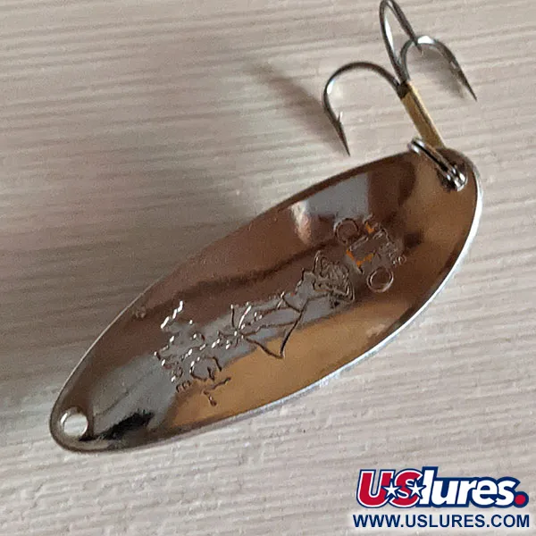 Vintage  Seneca Little Cleo (Hula Girl), 1/2oz Nickel fishing spoon #16511