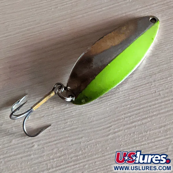 Vintage  Seneca Little Cleo (Hula Girl), 1/2oz Nickel/Green fishing spoon #16512