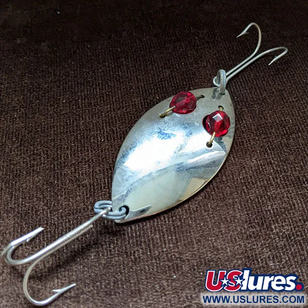 Vintage  Eppinger Red Eye Junior, 1/2oz Nickel/red eyes fishing spoon #16527