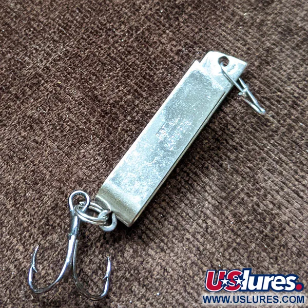 Vintage   Luhr Jensen Super-Duper 503, 1/8oz Nickel/Red fishing spoon #16548