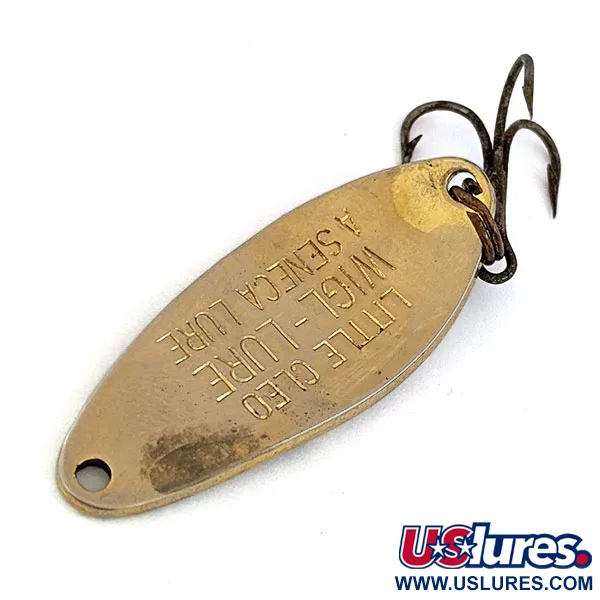 Vintage   Seneca Little Cleo, 1/4oz Gold/black fishing spoon #16558