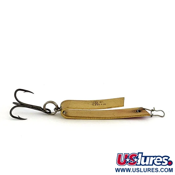 Vintage   Luhr Jensen Super-Duper 503, 1/8oz Gold/red fishing spoon #16560