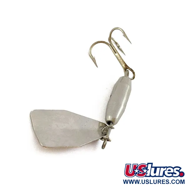 Vintage  Jake's Lures  Jake's Stream-a-Lure, 3/16oz Nickel/Red spinning lure #16567