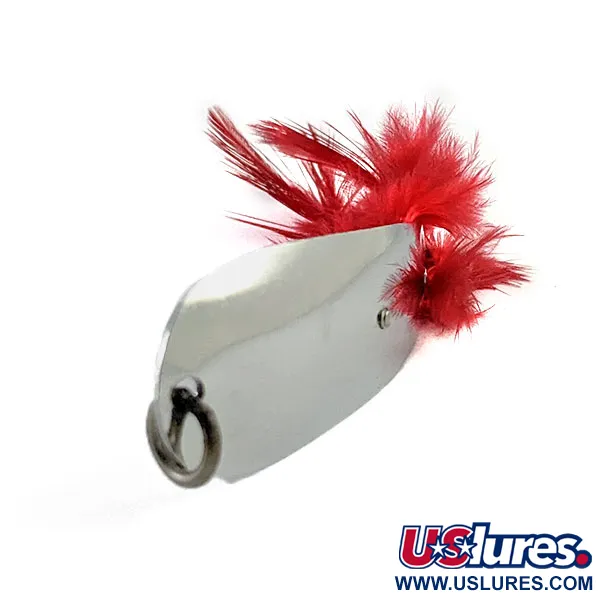 Vintage   Tony Accetta HOBO, 2/5oz Nickel/Red fishing spoon #16599