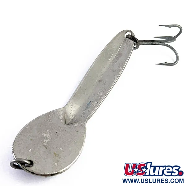 Vintage   Glen Evans Loco 4, 3/4oz Nickel/blue fishing spoon #16600