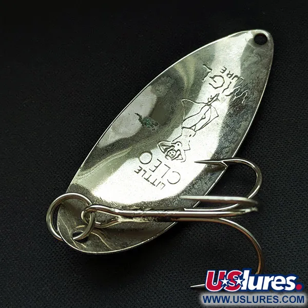 Vintage  Seneca Little Cleo (Hula Girl) Troll, 1/4oz Red/White/Nickel fishing spoon #16601