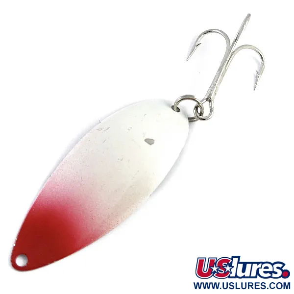 Vintage  Seneca Little Cleo (Hula Girl) Troll, 1/4oz Red/White/Nickel fishing spoon #16601