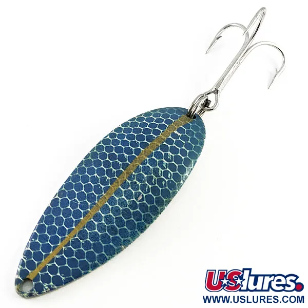 Vintage  Seneca Little Cleo (Hula Girl), 3/4oz Nickel/blue fishing spoon #16603