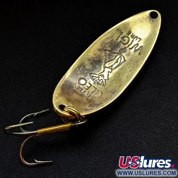 Vintage  Seneca Little Cleo (Hula Girl), 1/2oz Gold/Nickel fishing spoon #16604