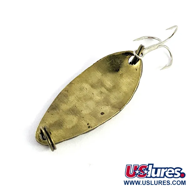 Vintage   Acme Little Cleo bubbles, 1/8oz Brass fishing spoon #16605