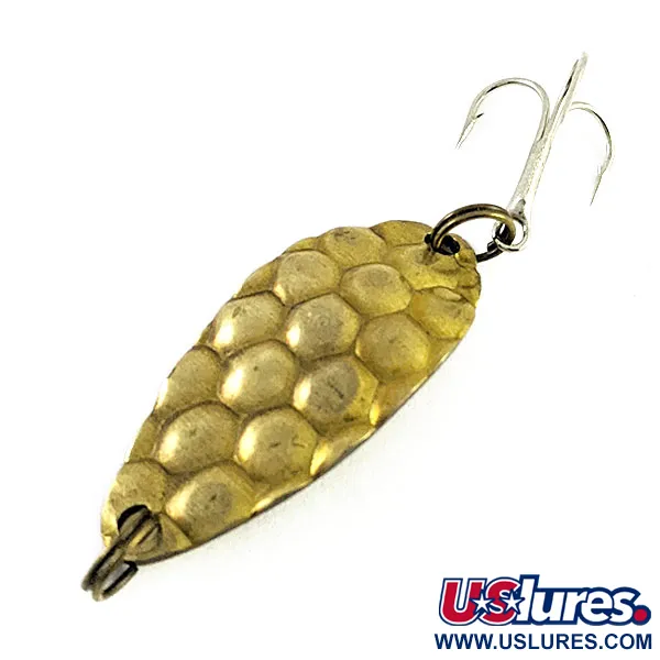 Vintage   Acme Little Cleo bubbles, 1/8oz Brass fishing spoon #16605