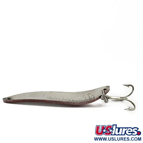 Vintage  Acme Fiord Spoon Lightning (1950s), 2/5oz Nickel/Red/White fishing spoon #16607