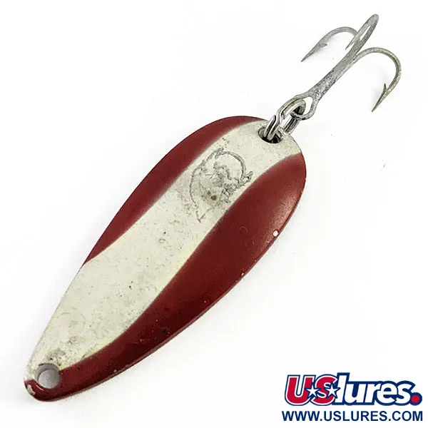 Vintage  Eppinger Dardevle Spinnie, 1/3oz Nickel/Red/White fishing spoon #16608
