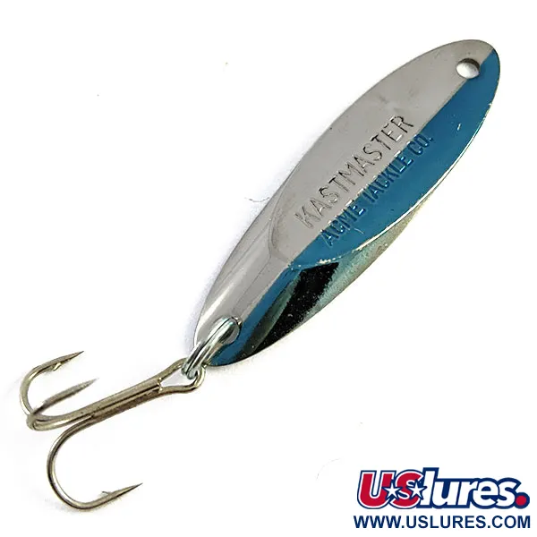Vintage  Acme Kastmaster, 1/4oz Nickel/blue fishing spoon #16612