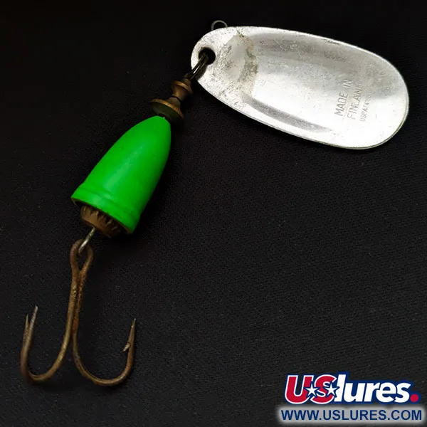 Vintage   Blue Fox Super Vibrax 4, 3/8oz 
Silver/green spinning lure #16614
