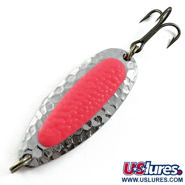 Vintage   Blue Fox Pixee UV, 1/2oz Ожиданий нікель/рожевий UV - світиться в ультрафіолеті fishing spoon #16632