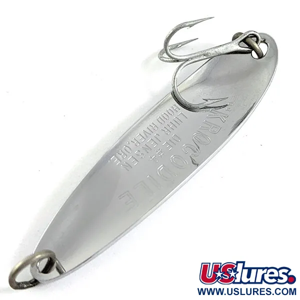 Vintage  Luhr Jensen Krocodile #4, 1/2oz Nickel fishing spoon #16639