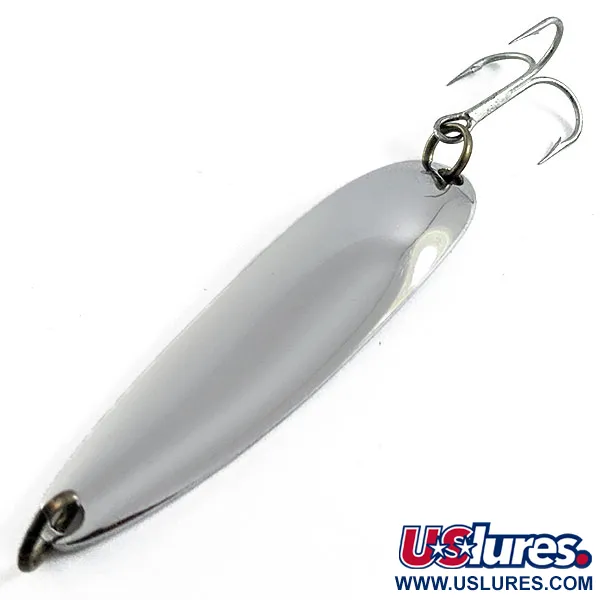 Vintage  Luhr Jensen Krocodile #4, 1/2oz Nickel fishing spoon #16639