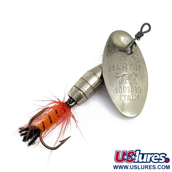 Vintage   Panther Martin Zavorra con Mosca 6, 3/16oz Nickel spinning lure #16649