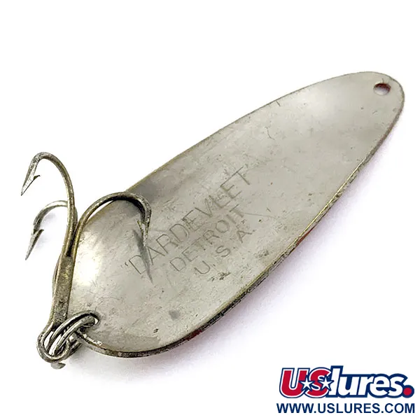 Vintage  Eppinger Dardevle Dardevlet, 3/4oz Red/White/Nicke fishing spoon #16653