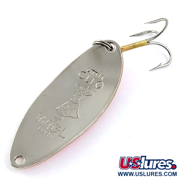 Vintage  Seneca Little Cleo (Hula Girl), 1/2oz Nickel/Red fishing spoon #16656