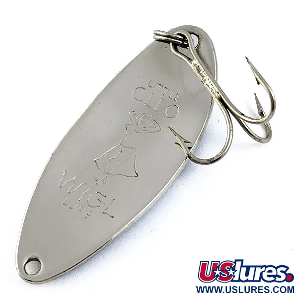 Vintage  Seneca Little Cleo (Hula Girl), 1/2oz Nickel/blue fishing spoon #16657