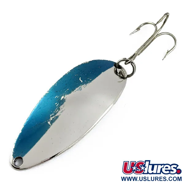 Vintage  Seneca Little Cleo (Hula Girl), 1/2oz Nickel/blue fishing spoon #16657