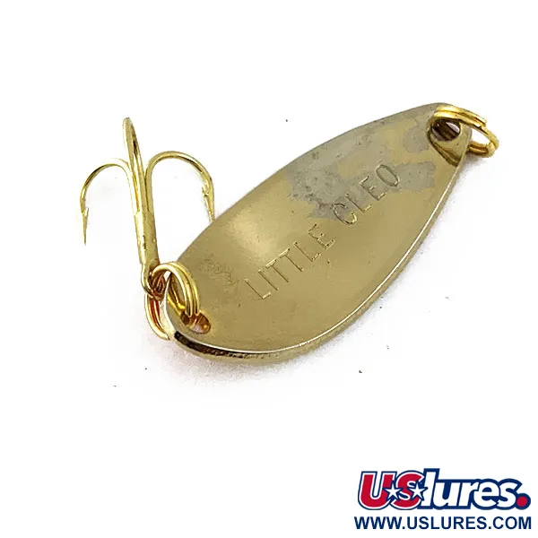 Vintage   Little Cleo Seneca, 3/16oz Gold/Orange fishing spoon #16658
