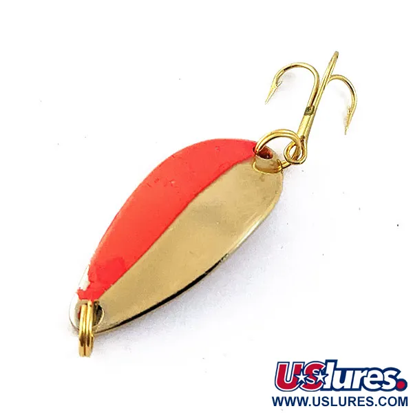 Vintage   Little Cleo Seneca, 3/16oz Gold/Orange fishing spoon #16658
