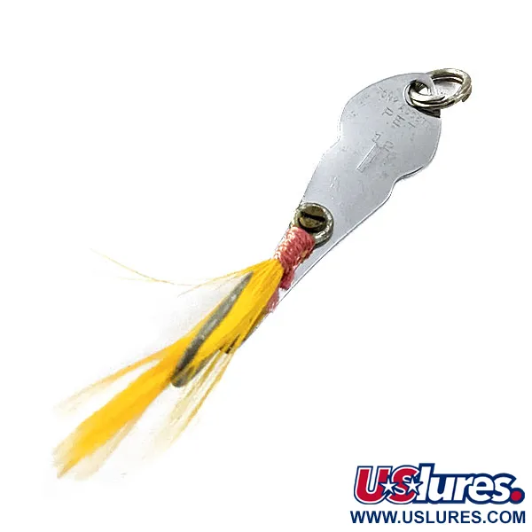 Vintage   Tony Accetta Pet Spoon 12, 1/16oz Nickel/yellow fishing spoon #16669