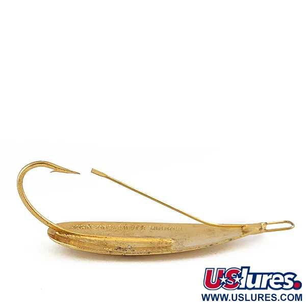 Vintage   Johnson Silver Minnow, 3/5oz Gold fishing spoon #16698